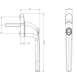 uPVC Universal Window Handle